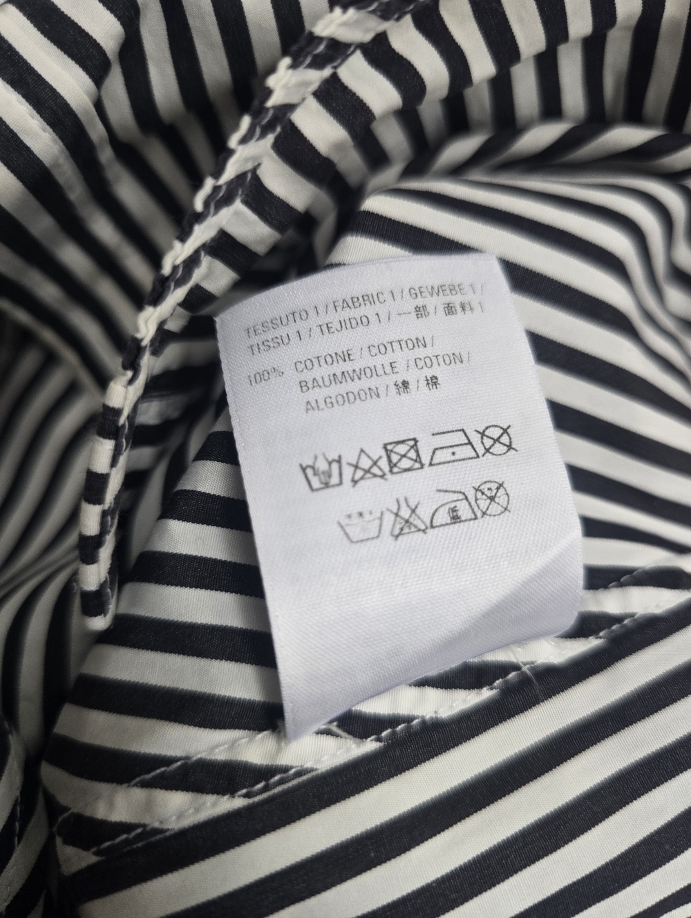 Balenciaga Black & White Striped Button-Down Shirt with Back Logo Size 32 - Picture 16 of 16
